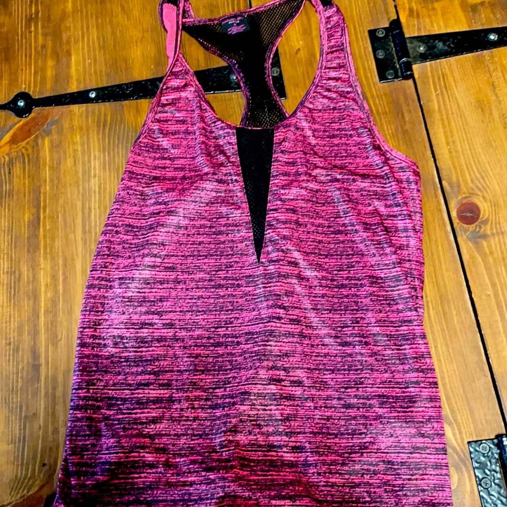 Razor back pink workout top